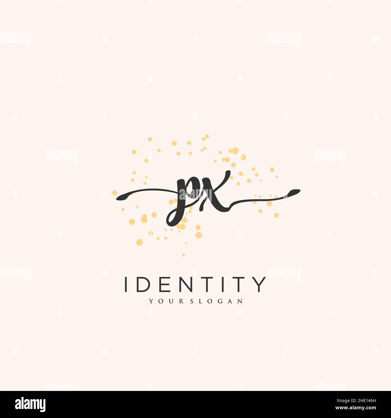 PX Handwriting logo vector art of initial signature, wedding, fashion ...