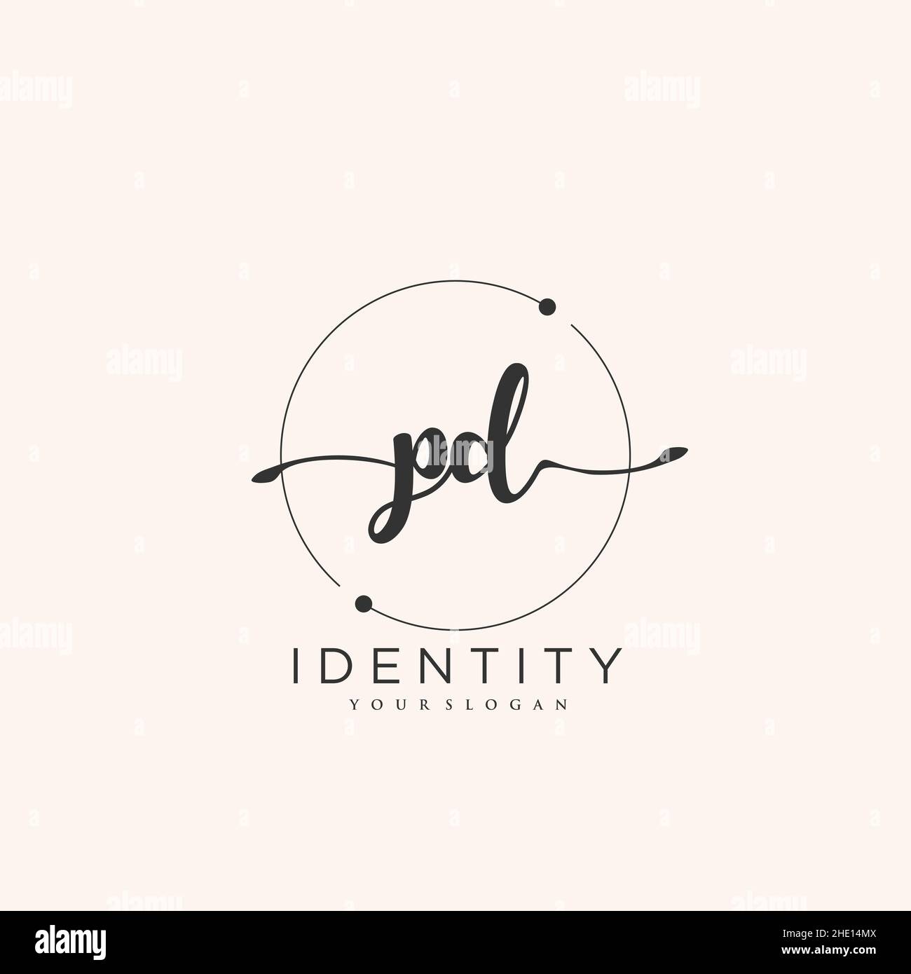 PD Handwriting logo vector art of initial signature, wedding, fashion ...