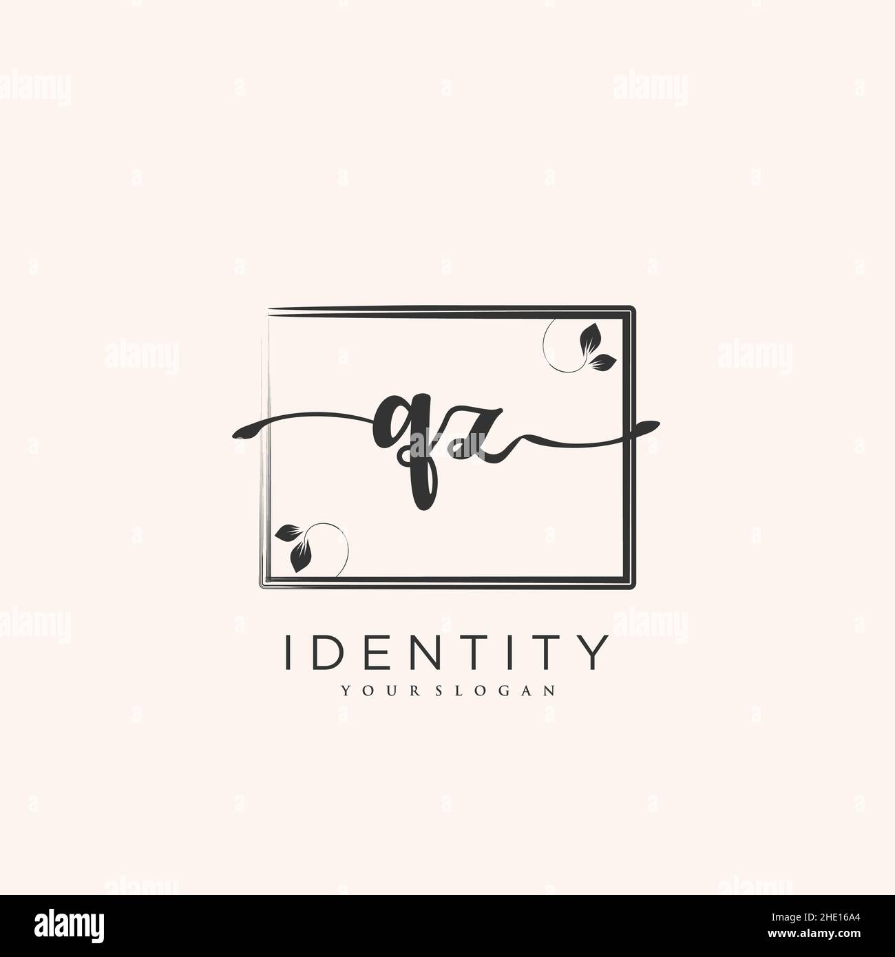 QZ Handwriting logo vector art of initial signature, wedding, fashion ...