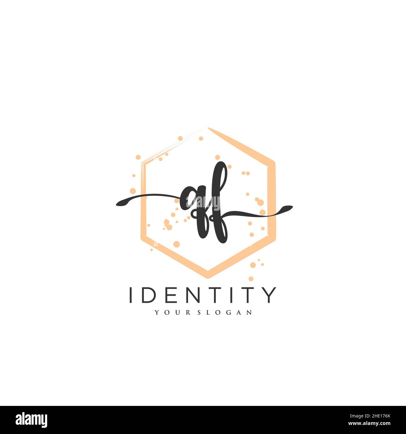 QF Handwriting logo vector art of initial signature, wedding, fashion ...