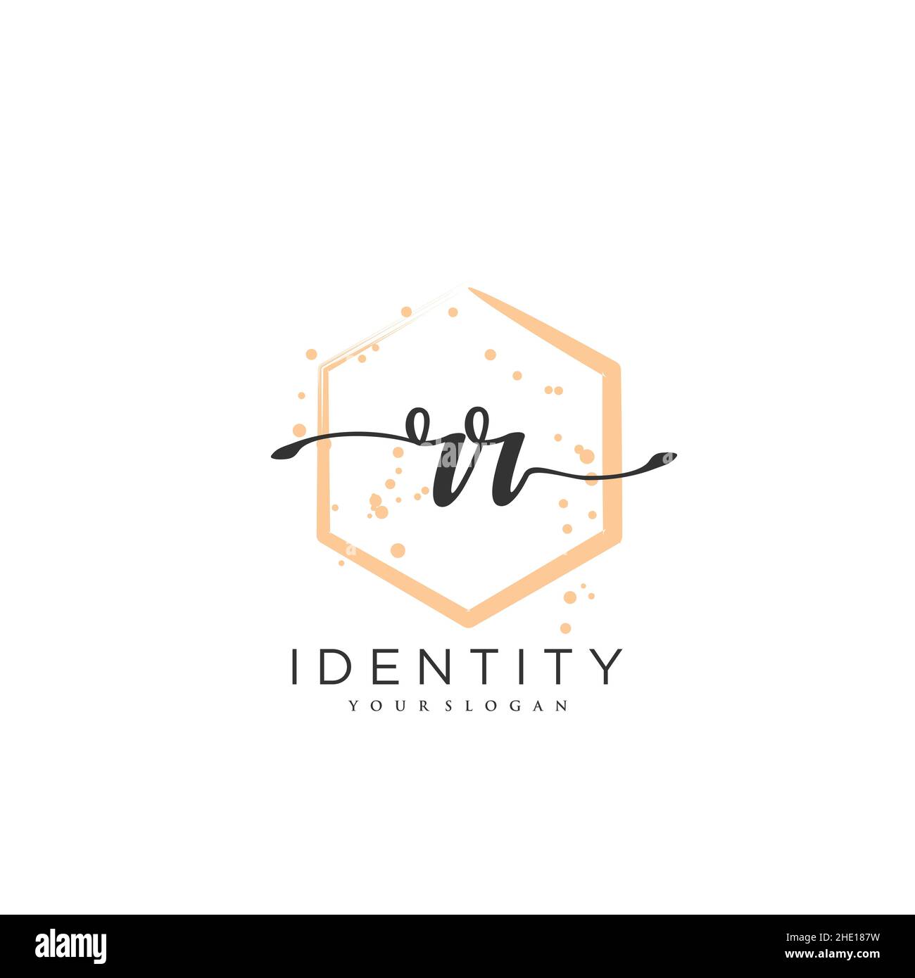 RR Handwriting logo vector art of initial signature, wedding, fashion ...