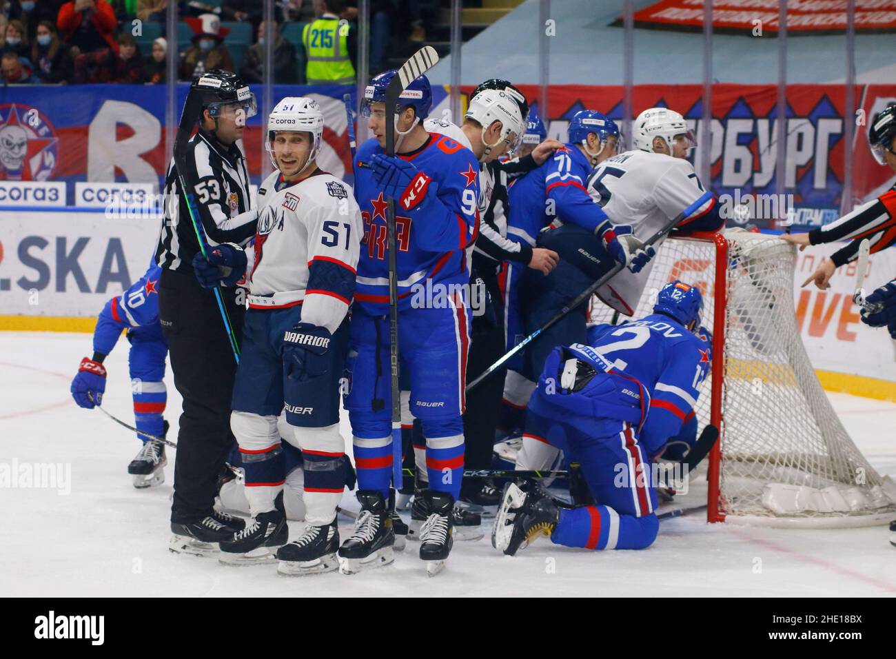 Saint Petersburg, Russia - 07 January 2022: Hockey, KHL 2021-22