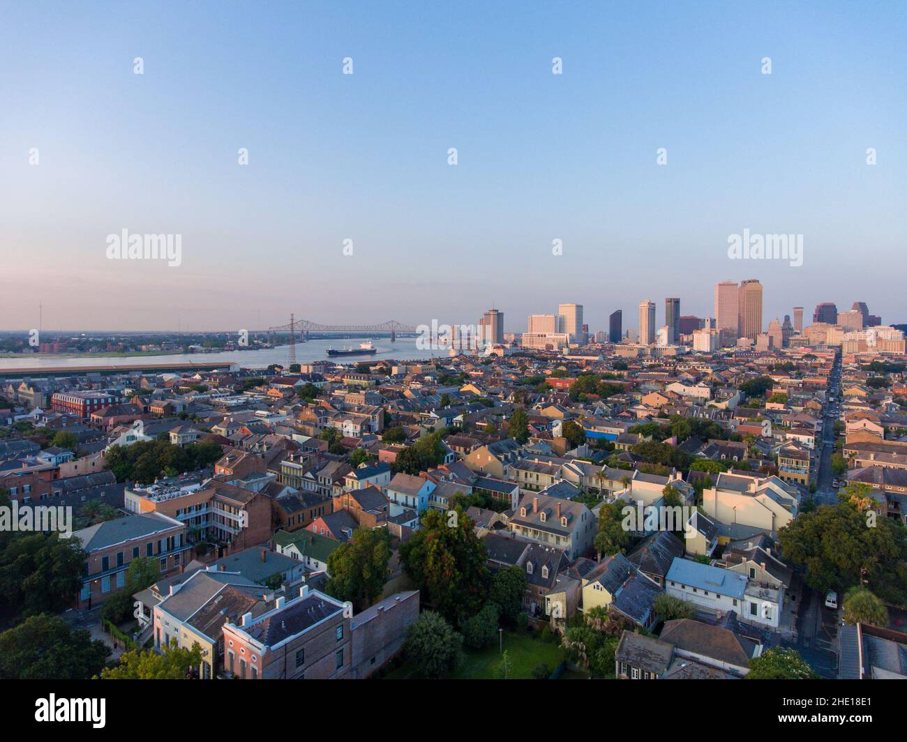 New Orleans, Louisiana at sunrise in July Stock Photo - Alamy