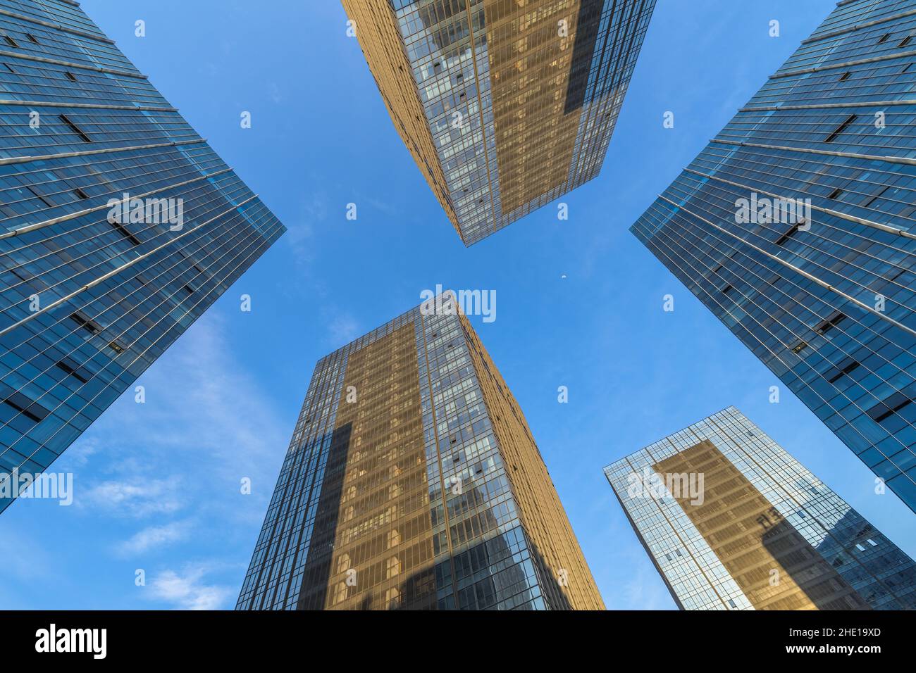Modern office buildings against blue sky Stock Photo - Alamy