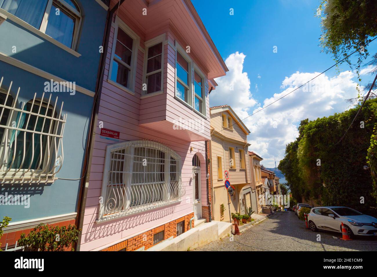 Arnavutkoy. Street in Arnavutkoy district in Besiktas Istanbul. Istanbul Turkey - 9.14.2021 Stock Photo