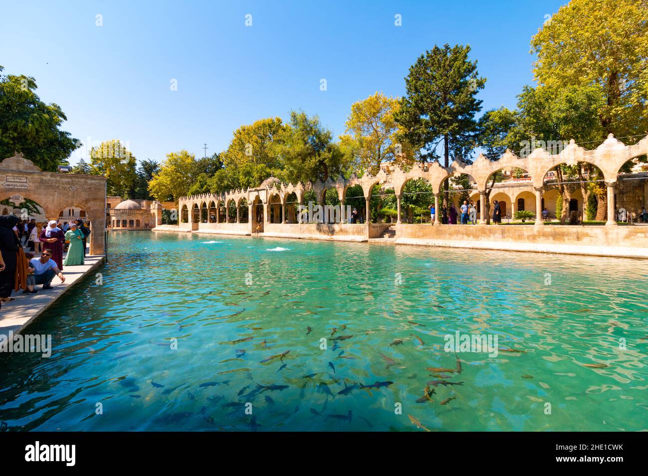 Balikligol. Balikligol or prophet Abraham's Pool in Sanliurfa Turkey. Sanliurfa Turkey - 8.16.2021 Stock Photo
