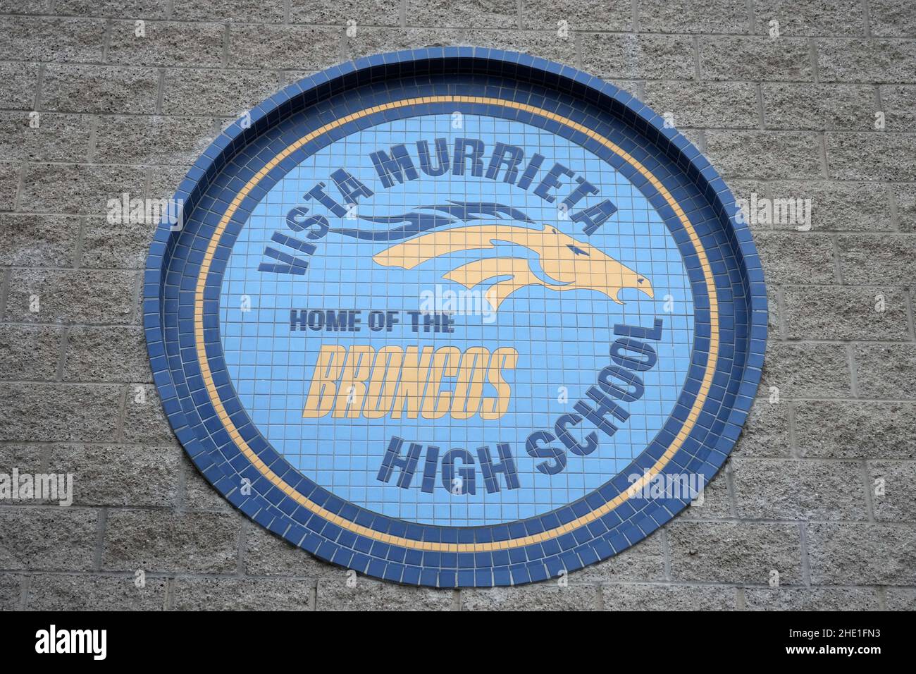Vmhs The Vista Murrieta High School logo is seen, Tuesday, Dec. 28, 2021, in ...