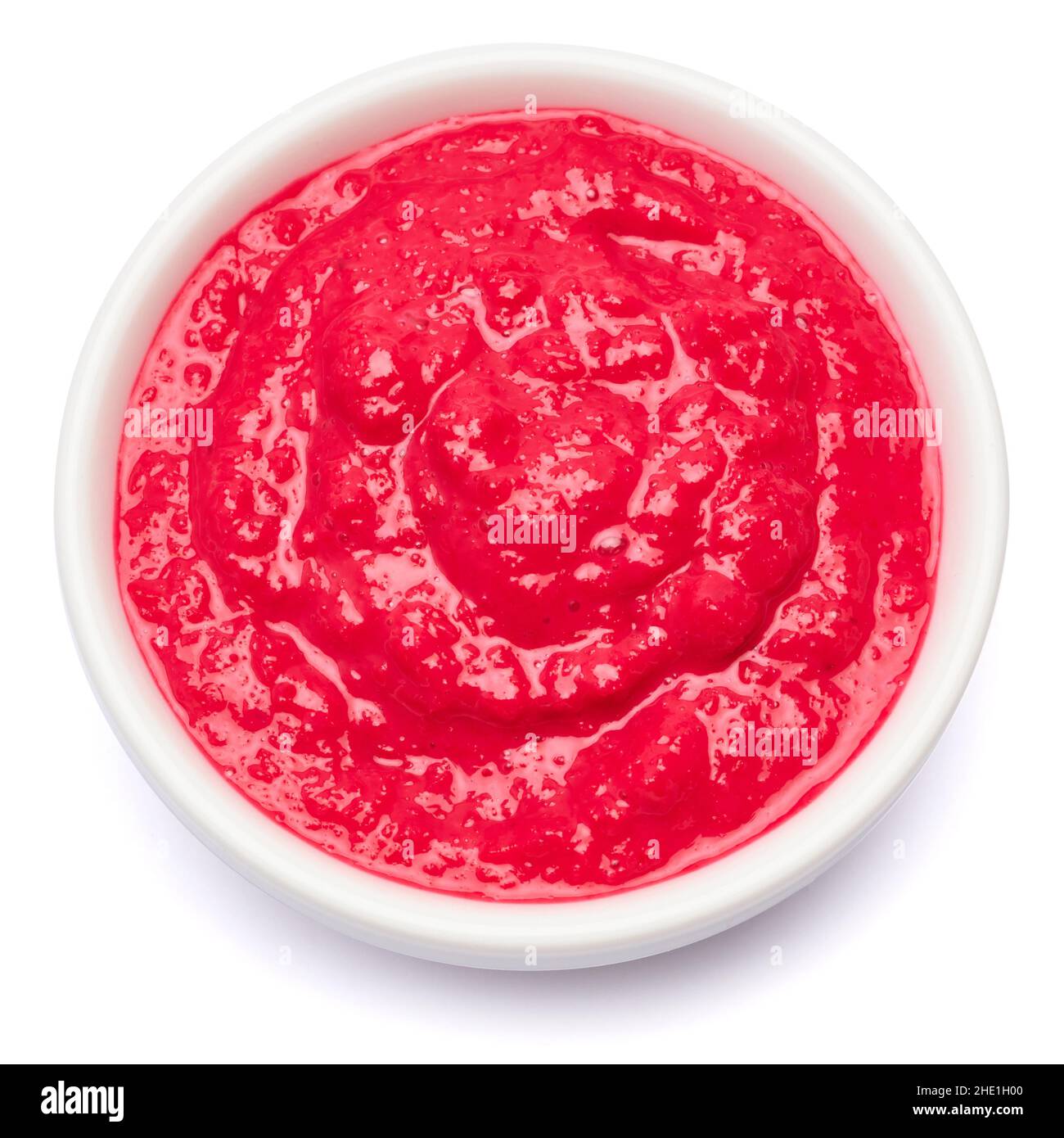 Horseradish red sauce in ceramic bowl isolated on white Stock Photo Alamy