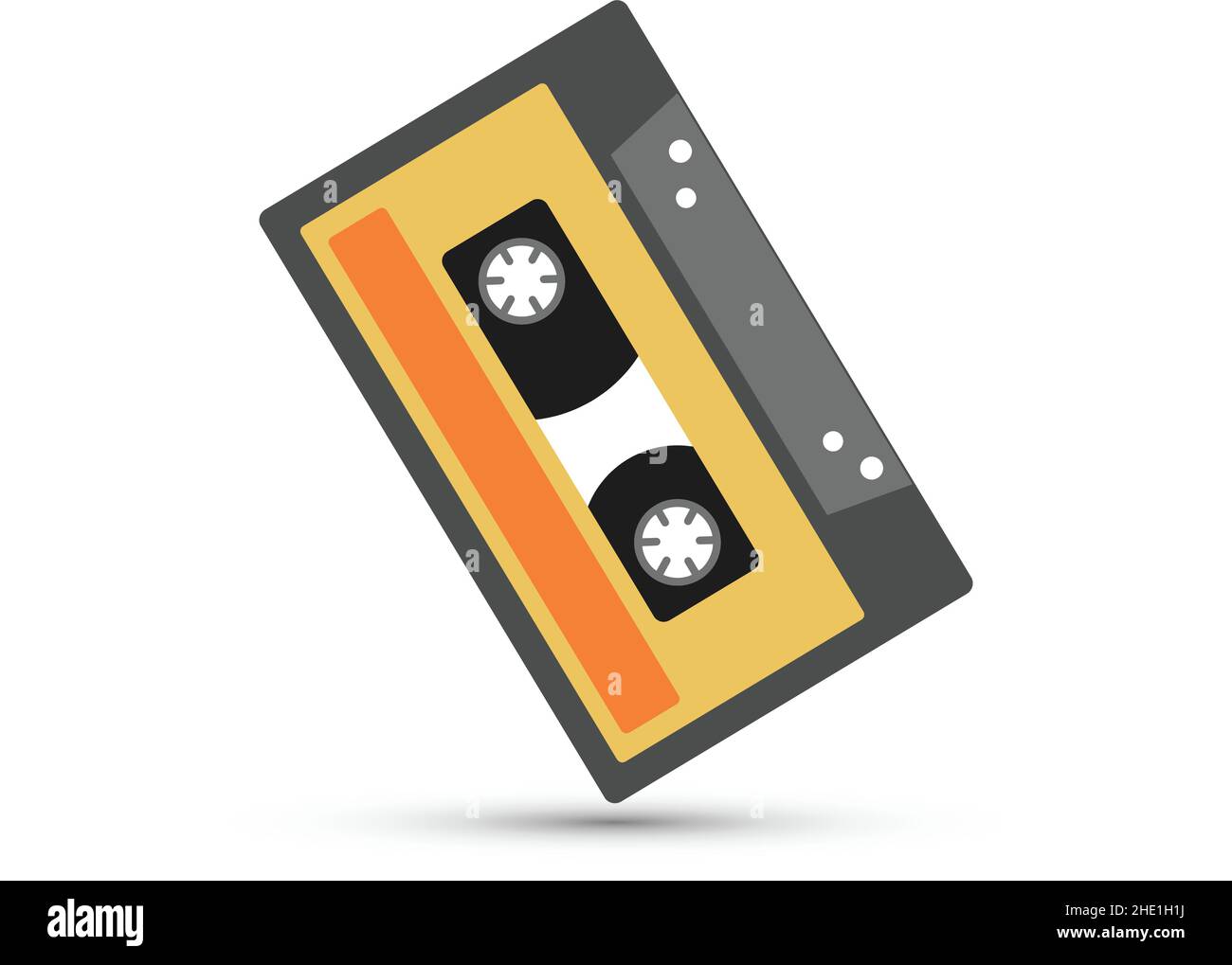 Retro audio cassette on white background Stock Vector Image & Art - Alamy