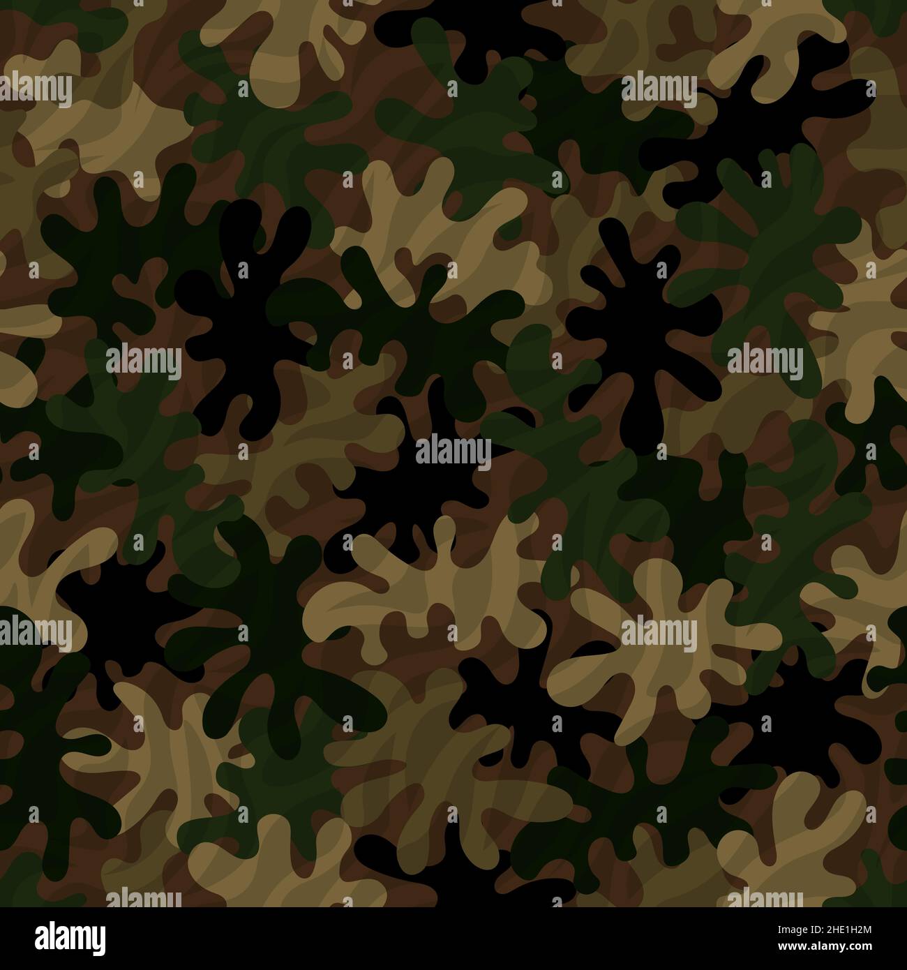 Camouflage seamless pattern background masking camo repeat print Stock Vector