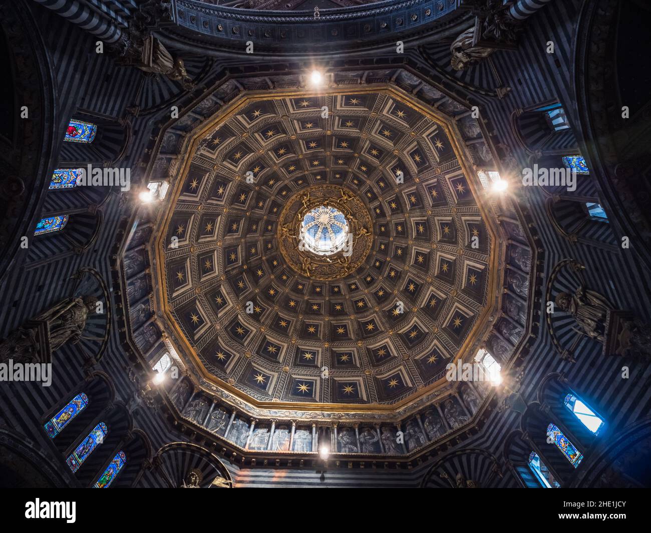 Siena Cathedral Interior of the Dome or Cupola in Tuscany, Italy also called Duomo di Siena Stock Photo