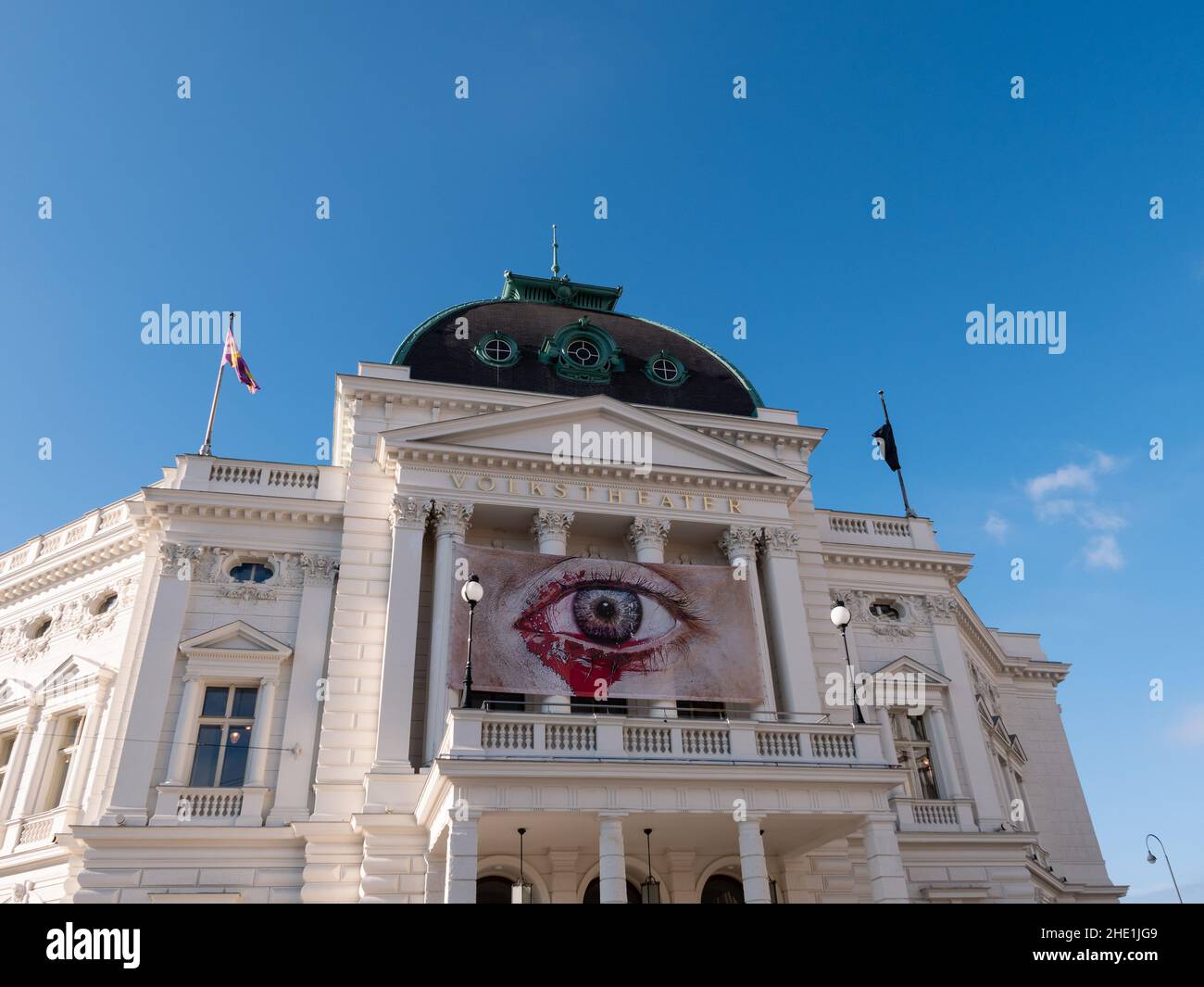 Vienna, Austria - November 20 2021: Volkstheater People's Theater Exterior Facade. Stock Photo