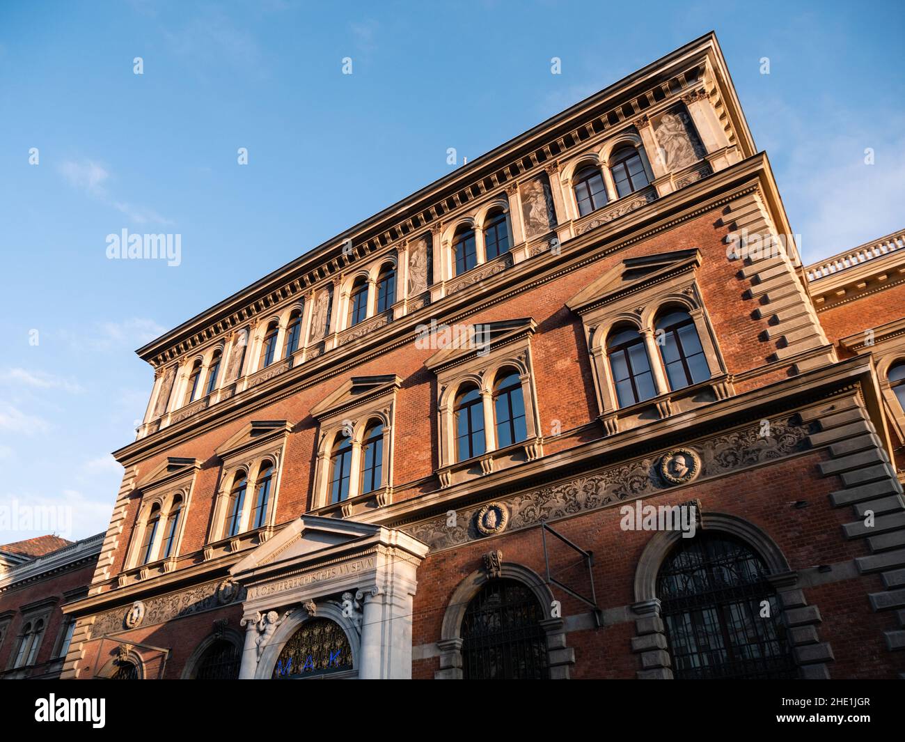 Vienna, Austria - November 20 2021: MAK Museum fur Angewandte Kunst of Museum of Applied Arts Exterior. Stock Photo