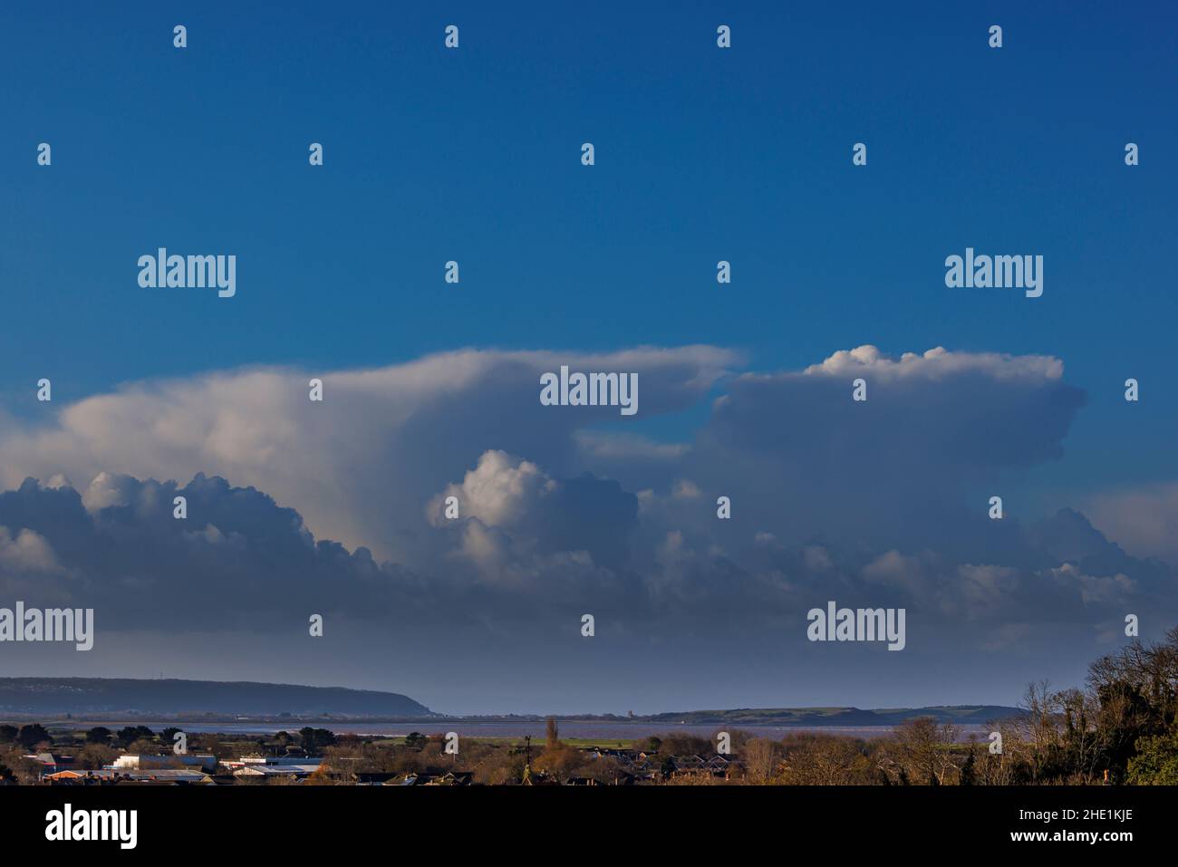 Cumulus against a blue sky Stock Photo
