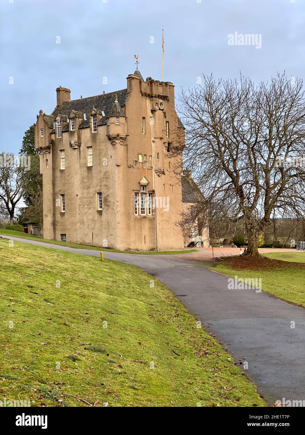 Aberdeenshire, Scotland, UK, December 31st 2021, Crathes Castle closed due to coronavirus outbreak in Aberdeenshire, Scotland Stock Photo