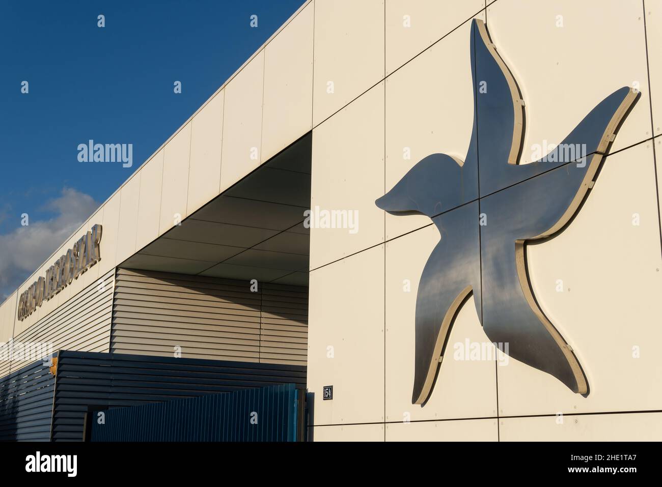 Palma de Mallorca, Spain; january 06 2022: Headquarters of the multinational tourism company, Iberostar Group, in the city of Palma de Mallorca at daw Stock Photo