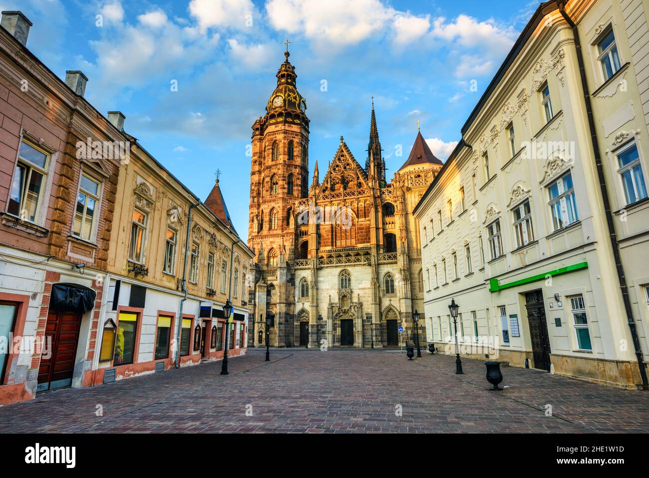 Historical Cathedral in the Old Town of Kosice, Slovakia Stock Photo