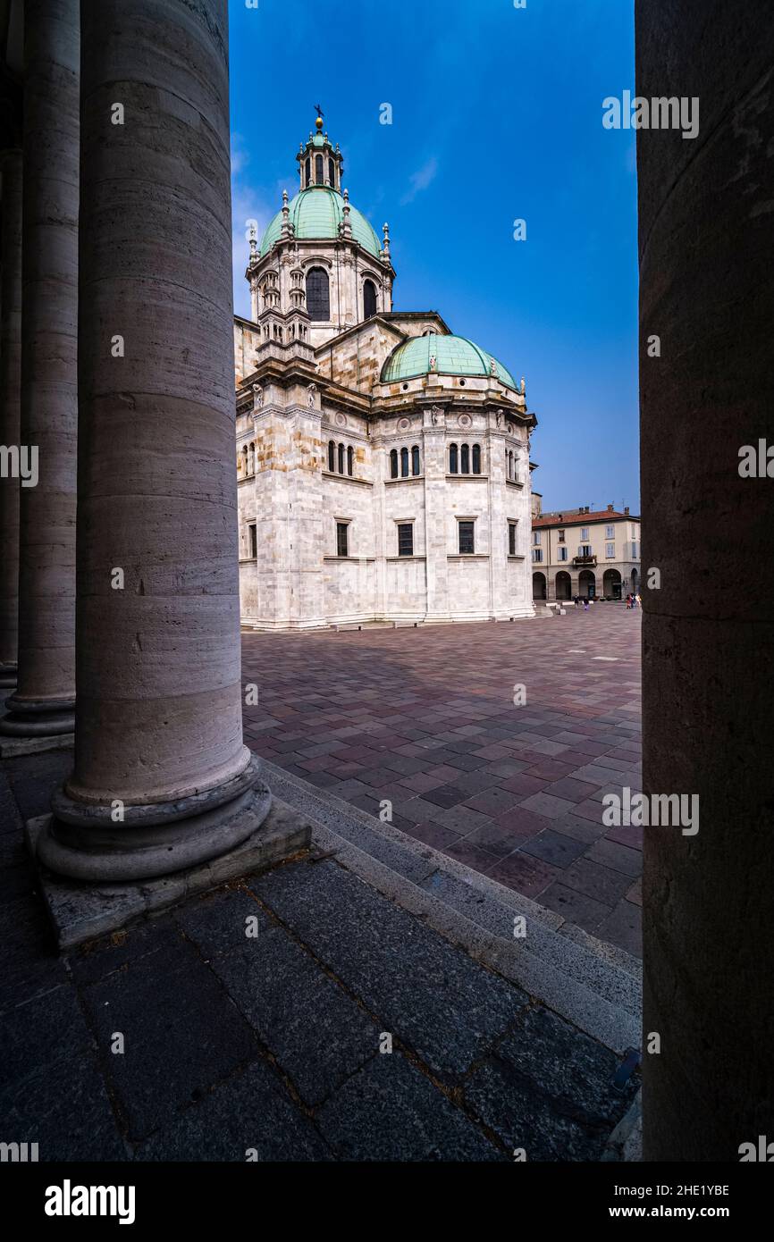 Como Cathedral, Cattedrale di Santa Maria Assunta, Duomo di Como, the Catholic cathedral of the city. Stock Photo