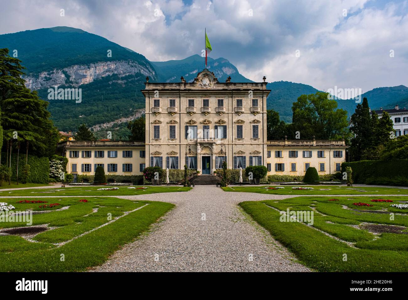Villa Sola Cabiati, located at the lakeside of Lake Como, was built in 16th century. Stock Photo
