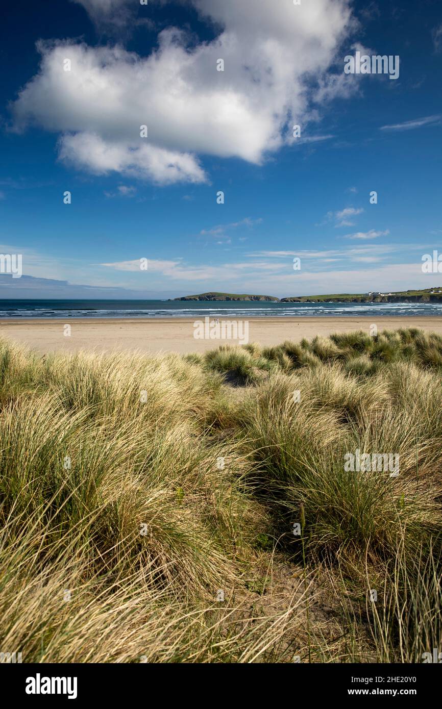 UK, Wales, Pembrokeshire, Poppit Sands, dunes on River Teifi estuary Stock Photo