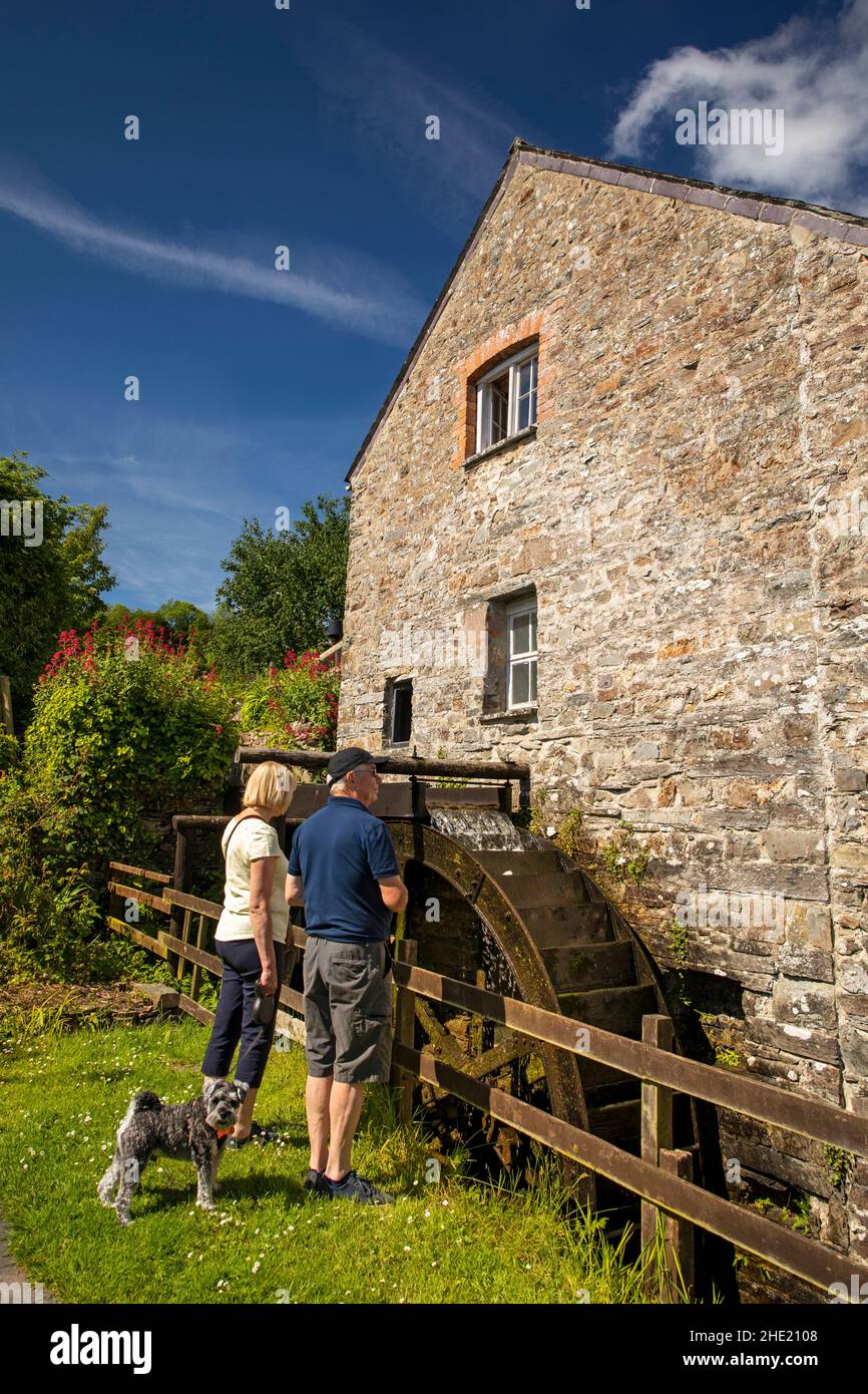 UK, Wales, Pembrokeshire, Saint Dogmaels, Y Felin mill visitors at