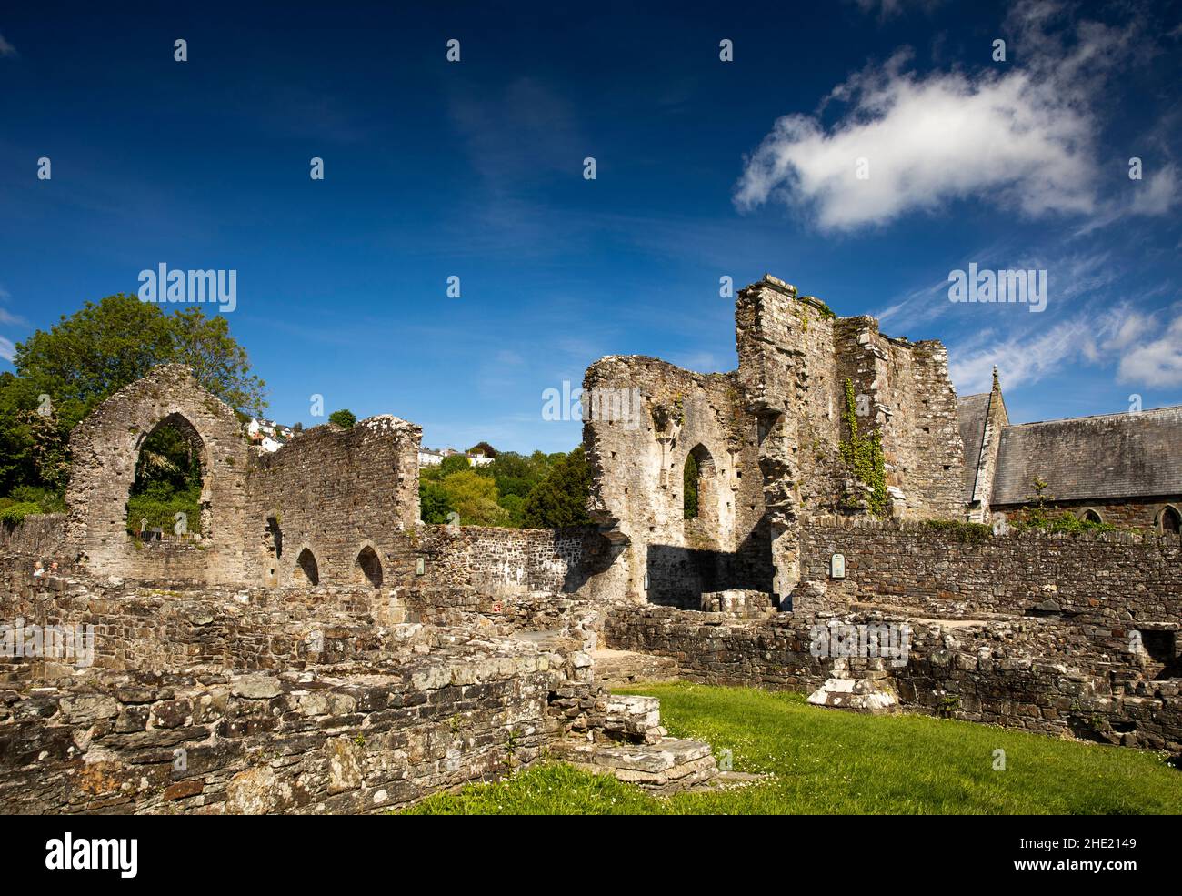 UK, Wales, Pembrokeshire, Saint Dogmaels, Shinrig, Abbey ruins Stock Photo