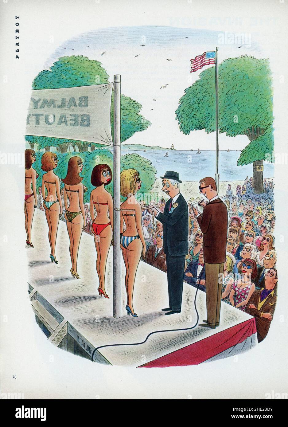 July 1965 'Playboy' magazine issue cartoon, USA Stock Photo