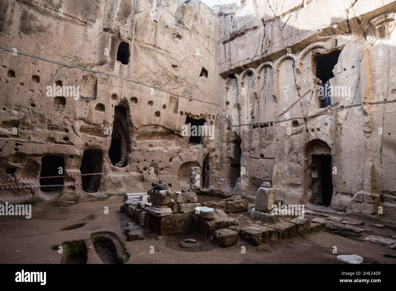 Gümüşler Monastery in Niğde, Turkey. Stock Photo