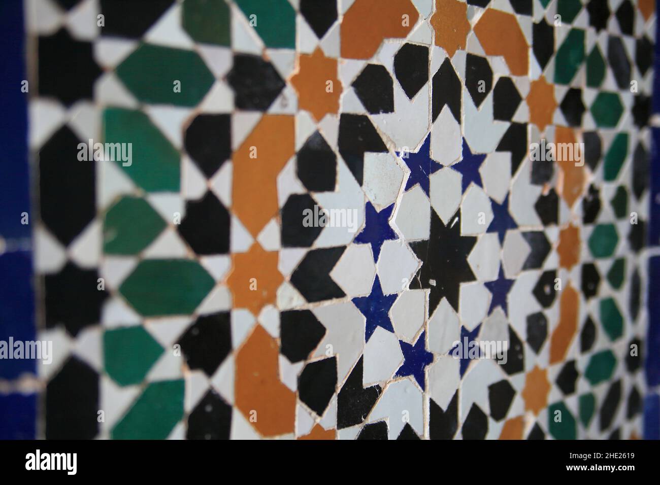 Arabic colored tiles Stock Photo