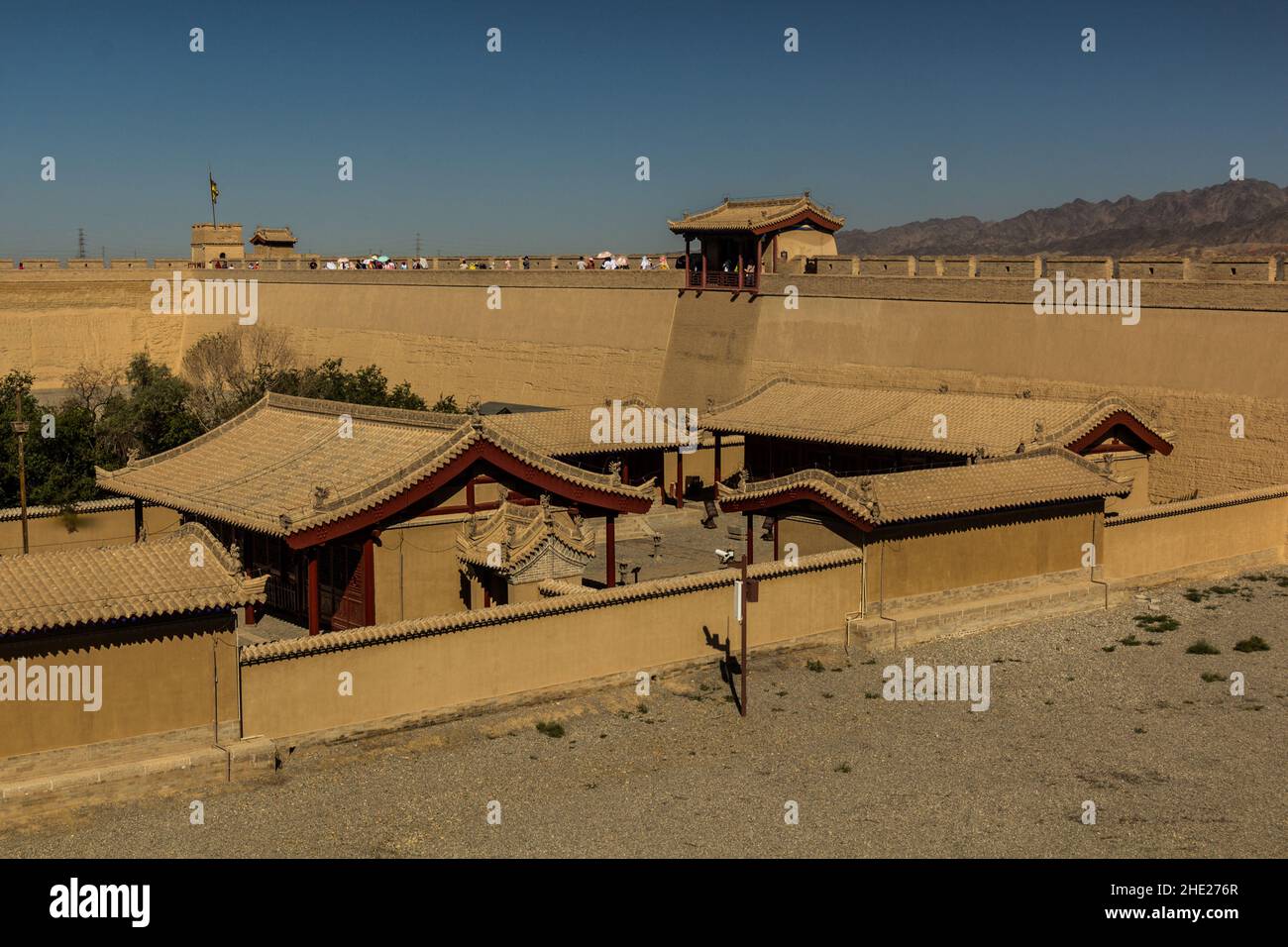 Courtyard of Jiayuguan Fort, Gansu Province, China Stock Photo - Alamy