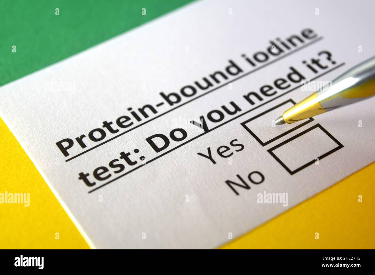 Protein bound iodine hires stock photography and images Alamy