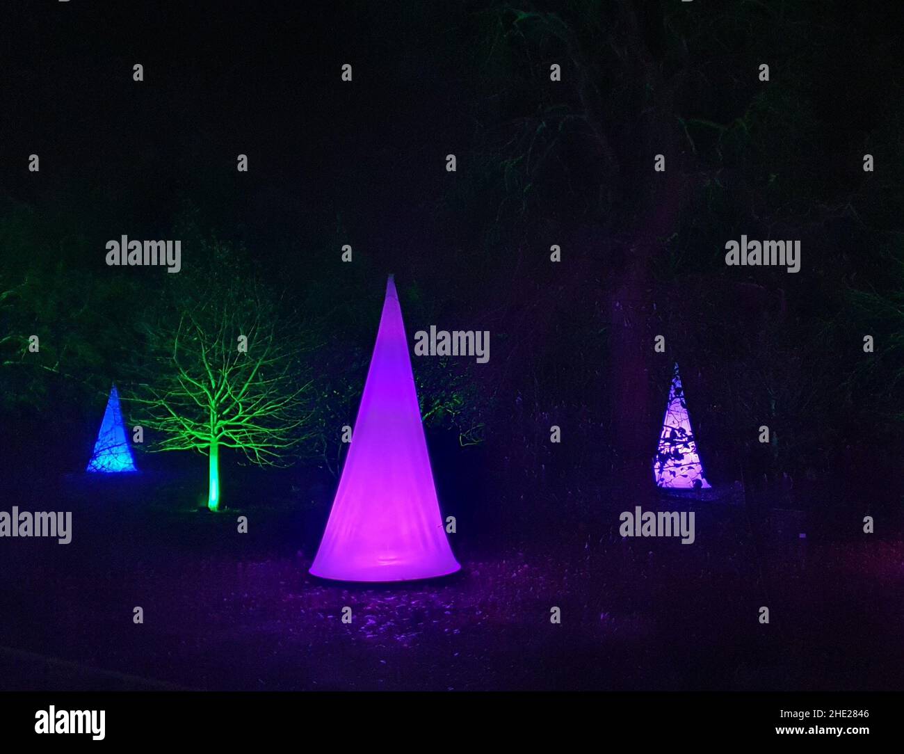 Christmas Light Trail, Botanic Gardens, Edinburgh Stock Photo Alamy