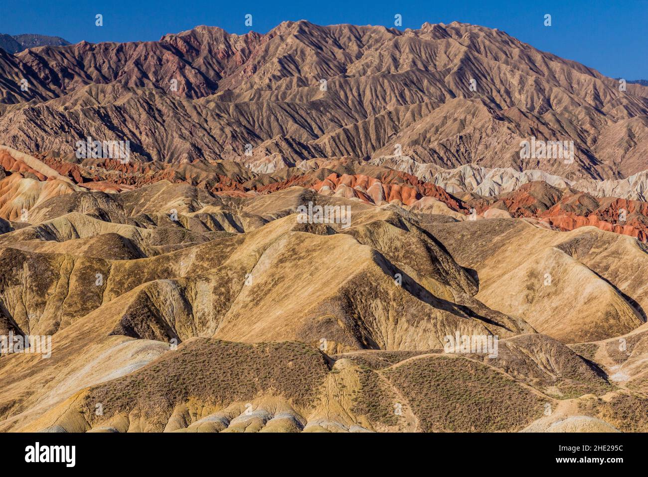 Colorful mountains in Zhangye Danxia National Geopark, Gansu Province, China Stock Photo