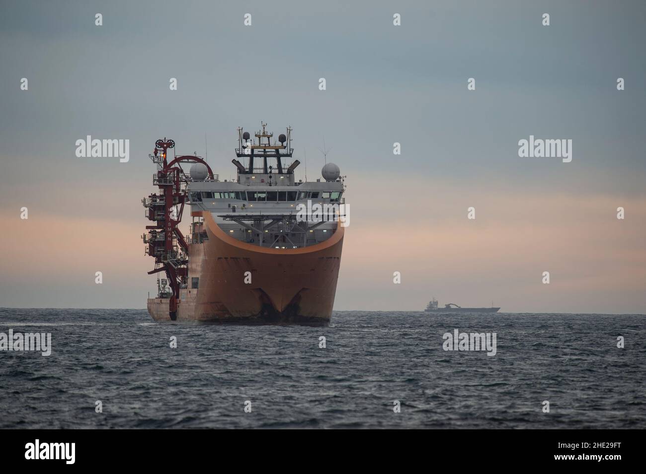 Severn Oceanic support vessel Stock Photo