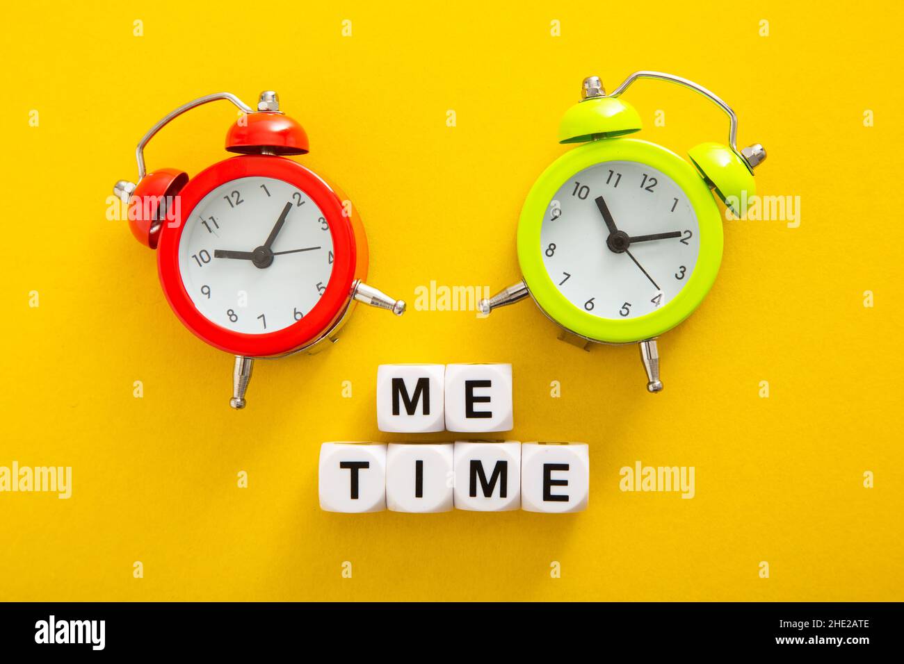 Me Time word with clock Stock Photo Alamy