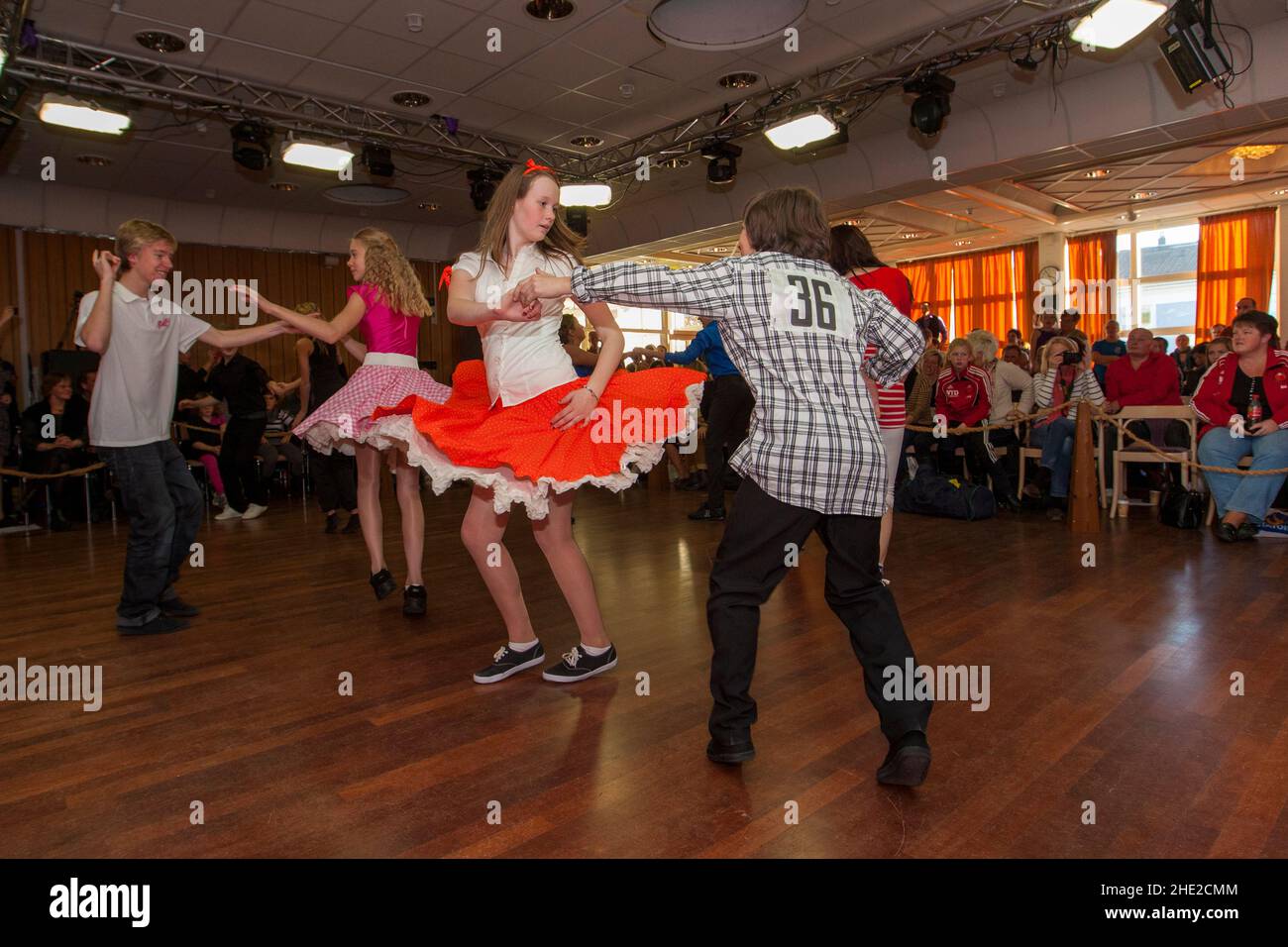 Young people compete in dance. Stock Photo