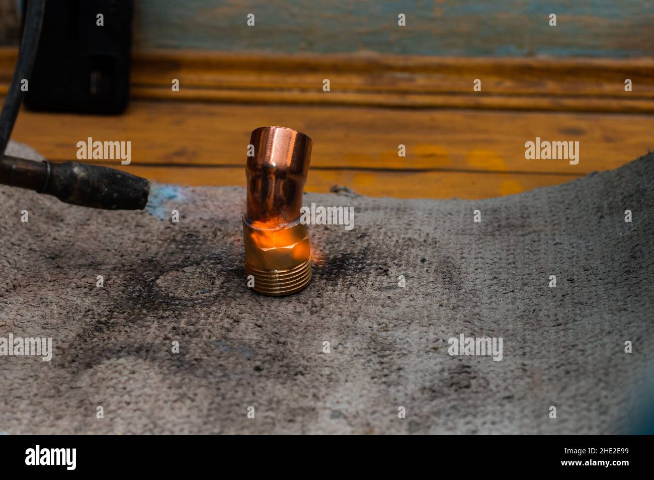 Copper soldering, work process of installation and soldering of copper