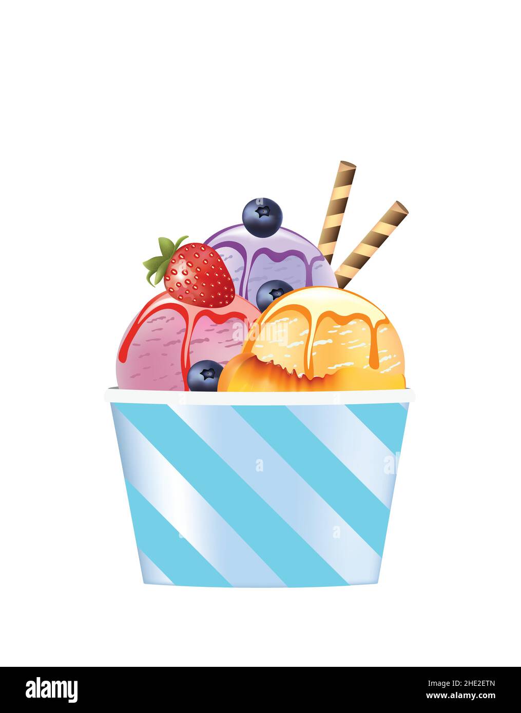 ice cream in cup. vector Stock Vector Image & Art - Alamy