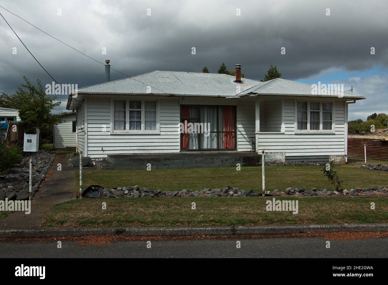 Residential house in Ohakune,Manawatu-Wanganui Region on North Island of New Zealand Stock Photo