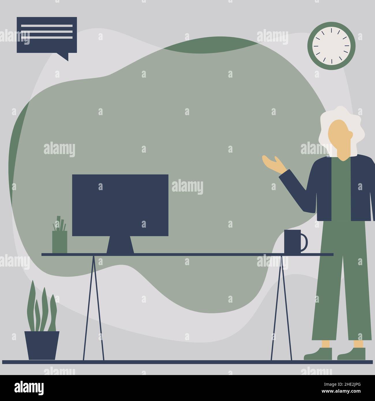 Chair placed at back Stock Vector Images Alamy