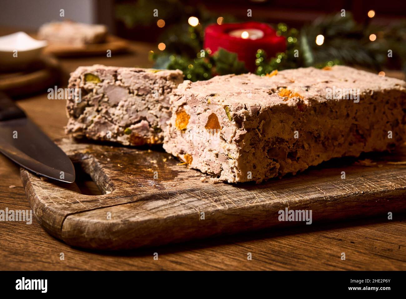 Baked terrine pate. Meat pie Stock Photo Alamy