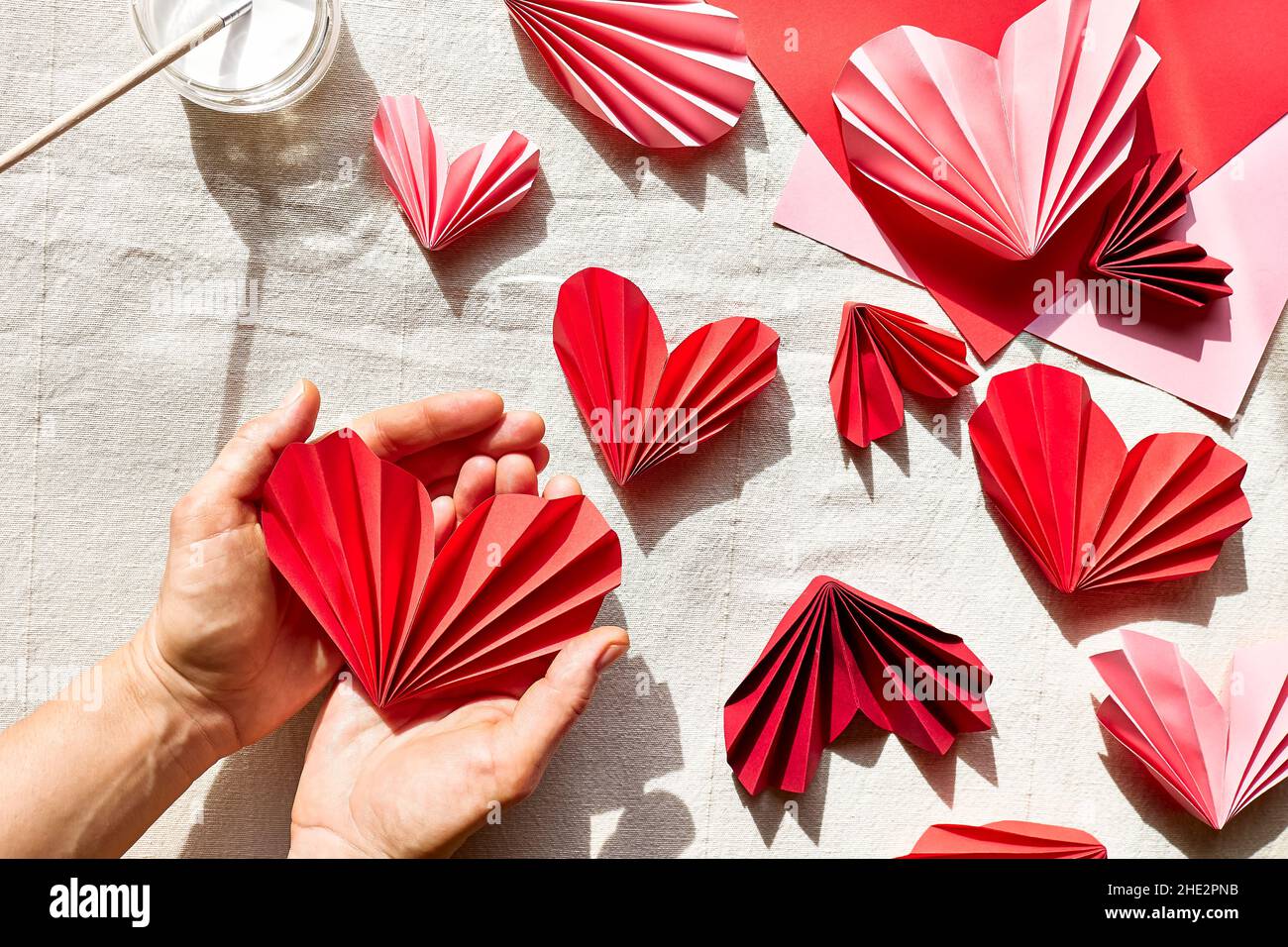 Easy Paper Heart Ornaments