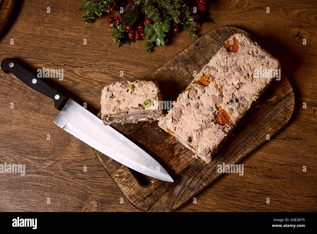 Baked terrine pate. Meat pie Stock Photo Alamy
