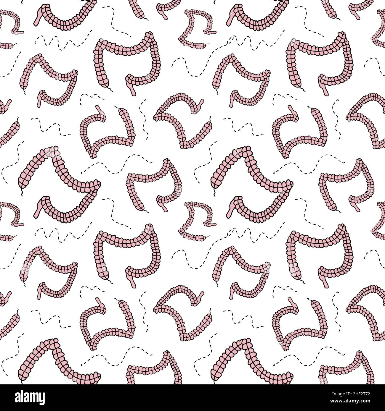 Bowel texture repeating pattern for gastroenterologist background. Fun ...
