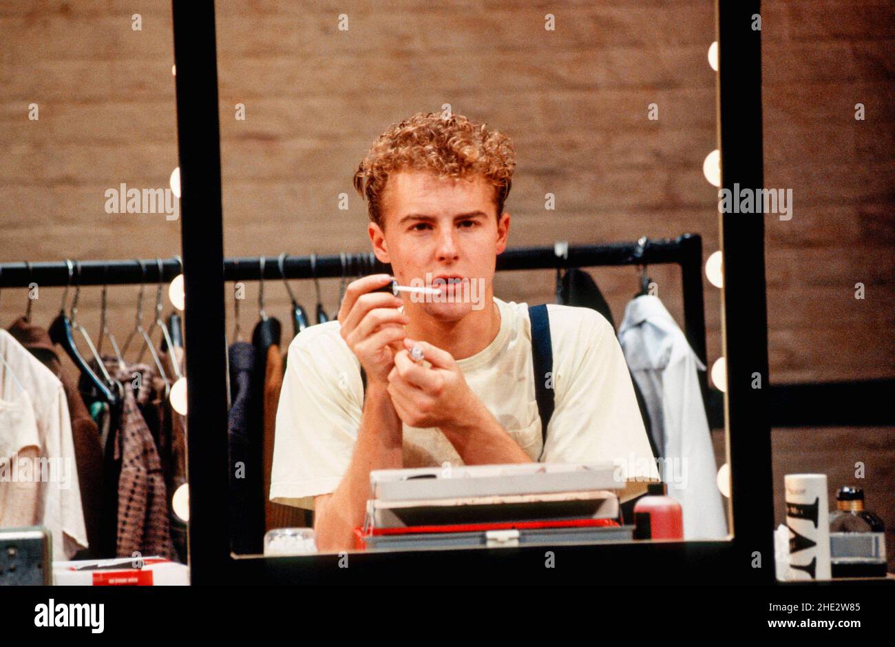 Samuel West (John) in A LIFE IN THE THEATRE by David Mamet at the Theatre Royal Haymarket, London SW1 03/10/1989 design: Hayden Griffin lighting: Rory Dempster  director: Bill Bryden Stock Photo