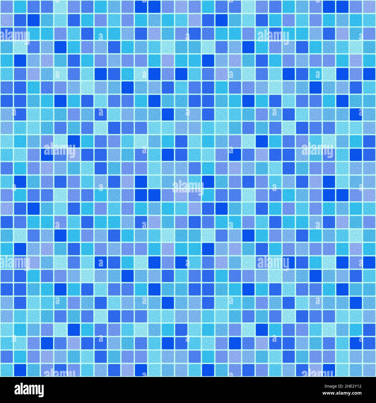 Seamless repeat pattern. Pool tiles i various colors of blue and green. Stock Vector