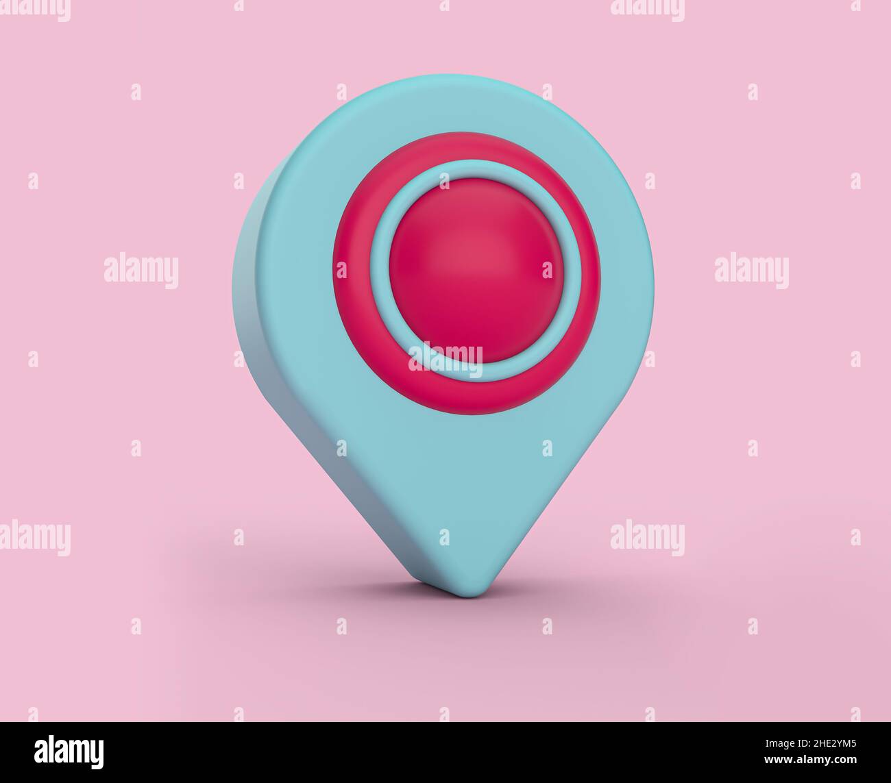 A 3d render of a location icon isolated on pink background Stock Photo ...