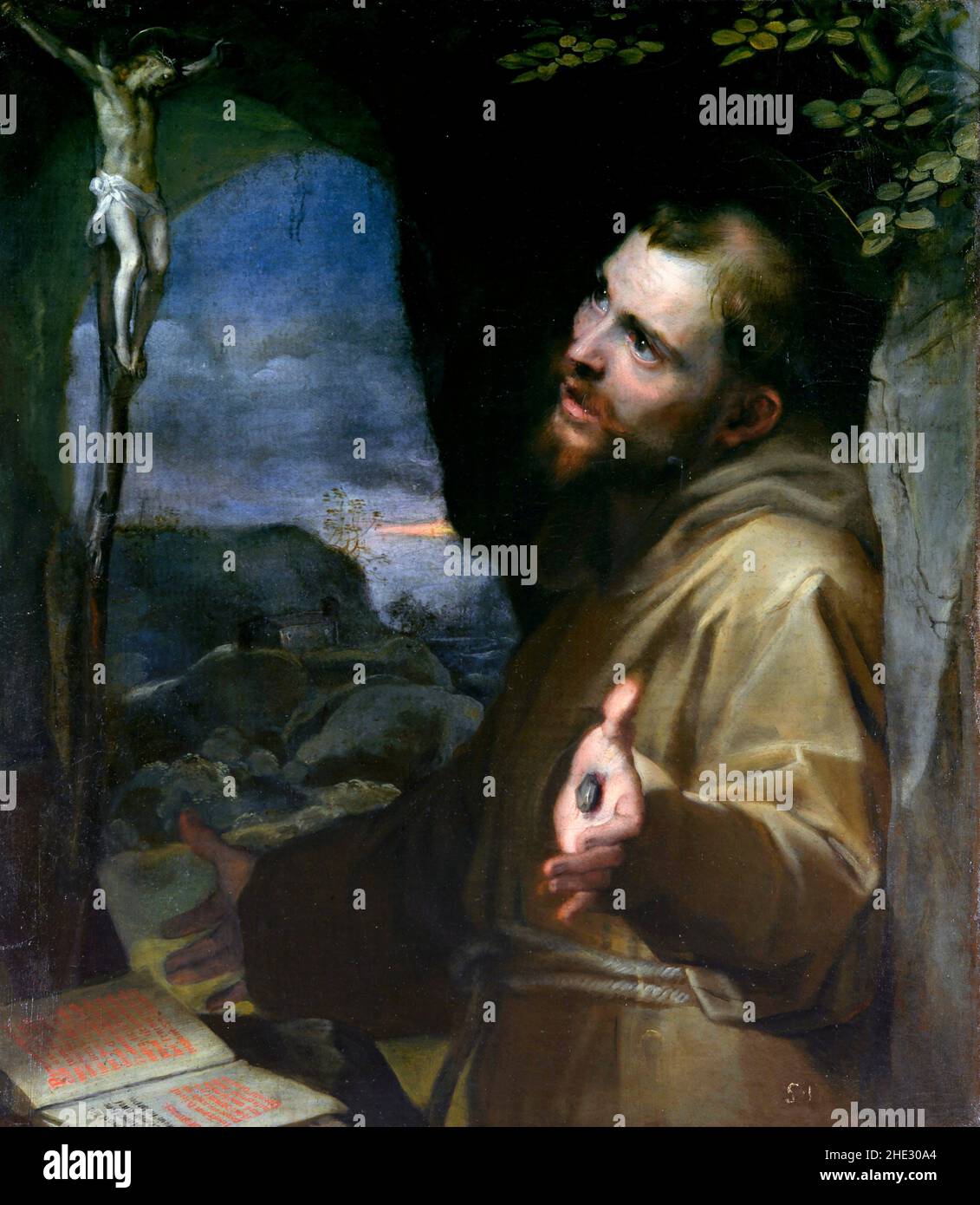 Saint Francis by Il Barocci (Federico Barocci: c.1528-1612), oil on canvas, c.1600-04 Stock Photo