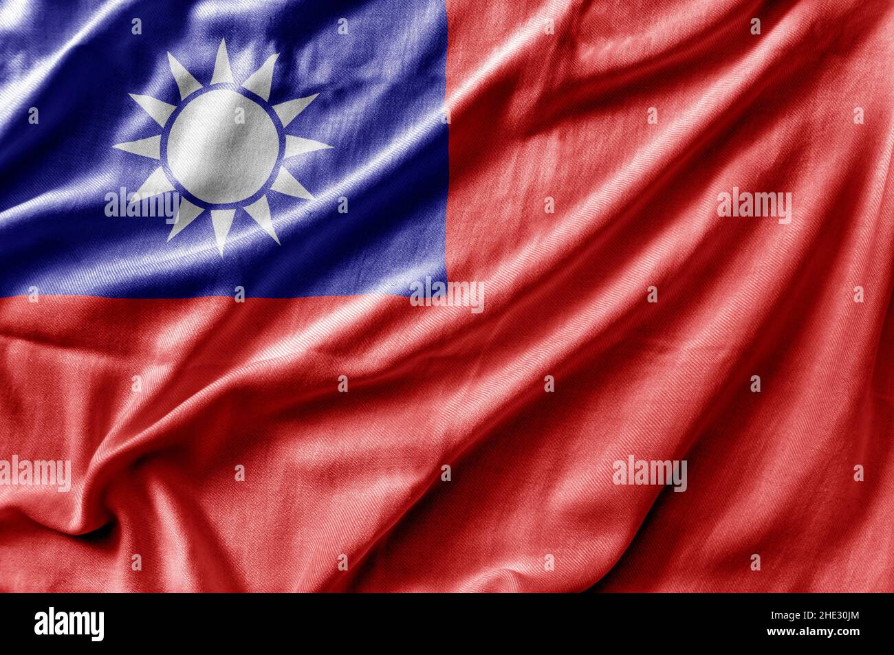 Taiwan fabric flag hi-res stock photography and images - Alamy