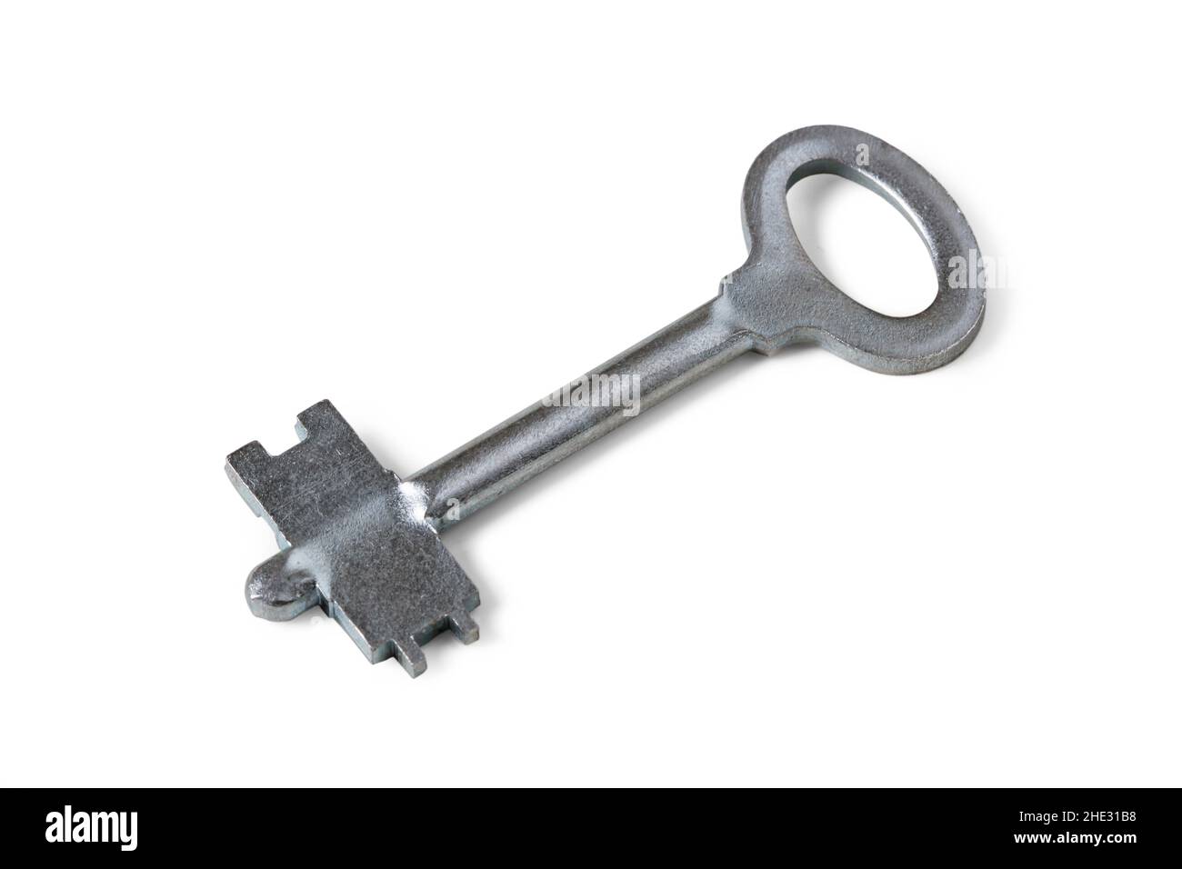 Door key close up isolated on white Stock Photo Alamy